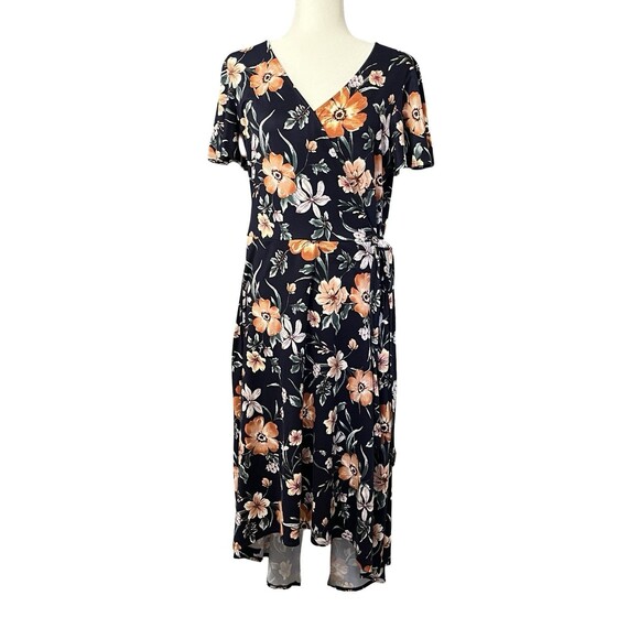 🔥 By & By Floral Faux Wrap High Low Dress XXL EUC! 🔥 - Picture 1 of 13